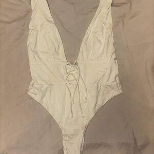 San Lorenzo White One Piece Swimsuit